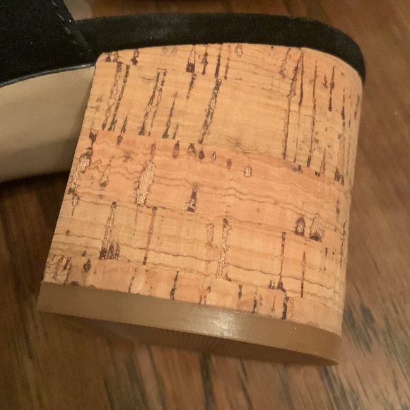 Nine West Adorable Leather Open Toe Ankle Strap Four Clover Decor Cork Heels. 7M - Picture 7 of 11